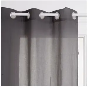 Voilage Ana gris 140x240cm Atmosphera Créateur D'intérieur pas cher