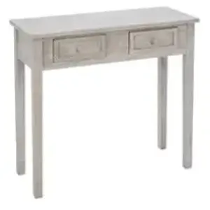 Console Charme bois blanchi L80cm - Atmosphera créateur d'intérieur pas cher