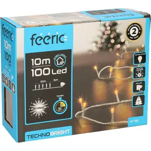 LA BOUTIQUE DE NOEL Guirlande lumineuse LED programmable blanc chaud 10 mètres pas cher
