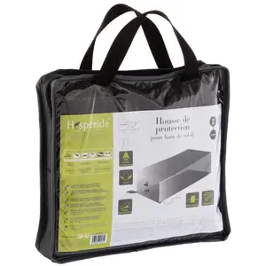 Housse de protection pour transat - HESPERIDE - 170x90x60 cm - Gris - Polyester enduit polyuréthane pas cher