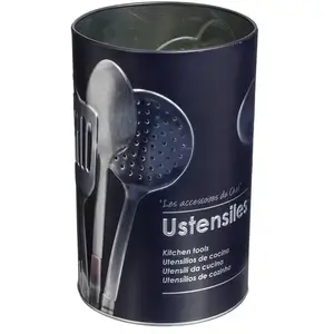 SECRET DE GOURMET Five - Pot à ustensiles métal black edition noir - 5 pas cher