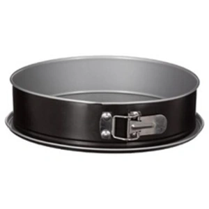 5five Taarten bakvorm/springvorm - metaal - zwart - 28 cm - rond - taarten bakken - anti aanbak laag