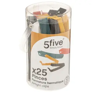 SECRET DE GOURMET Pinces sachet alimentaire FIVE Set de 25 pcs hermetique pas cher