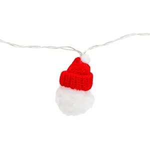 Feeric lights & Christmas kerst thema lichtsnoer - peperkoek mannetjes - 135 cm - 10 LED lampjes - batterij