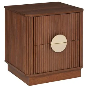 Table de chevet Wany marron 45x40cm - Atmosphera createur dinterieur pas cher
