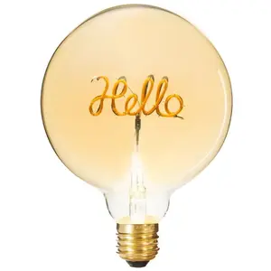 Ampoule led Hello ambre Hello,D13cm E27 Atmosphera Créateur D'intérieur pas cher
