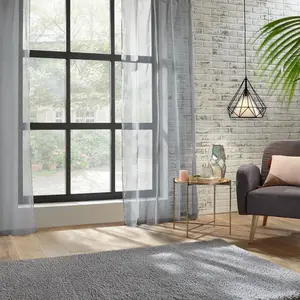 Voilage 3D - gris - 140x240 cm - Gris - Atmosphera createur d'interieur pas cher