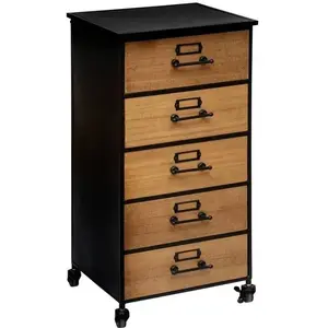 Comparateur de prix : Atmosphera Chiffonnier Design En Métal Baris - L. 42 X H. 87 Cm - Noir