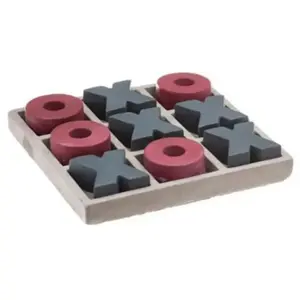 Paris Prix Jeu morpion - ATMOSPHERA - Multicolore - Ciment - L15 cm - Intérieur pas cher