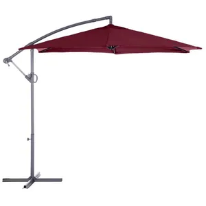 Comparateur de prix : HESPERIDE Parasol rond décentré Janeiro 3 m bordeaux Hespéride