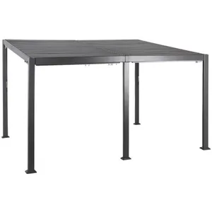 HESPERIDE Tonnelle 4x3 m Avila graphite avec rails Hespéride pas cher