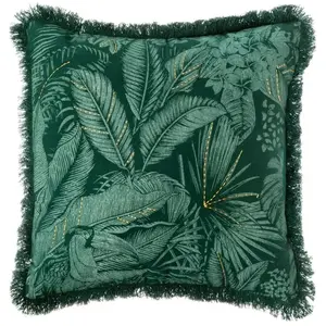 Housse de coussin Jungle vert 40x40cm - Atmosphera créateur d'intérieur pas cher