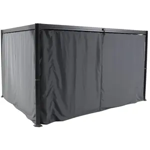 Jeu de 4 rideaux pour tonnelle Belize 3 x 3,8 m - Hesperide pas cher