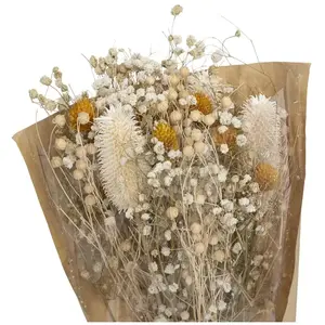 Bouquet fleurs séchées Chardon H48cm Atmosphera Créateur D'intérieurVendu parcdiscount