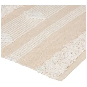 Tapis coton sable cuivre 60x90 - Modèle 2 - Atmosphera createur d'interieur pas cher