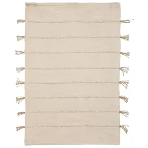 Tapis Tula en coton avec pompon en jute 60x90cm Atmosphera Créateur D'intérieur