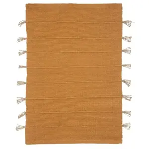 Tapis Tula en coton avec pompon en jute 60x90cm Atmosphera Créateur D'intérieur