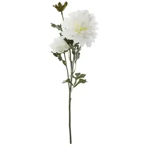 Tige de dahlia artificiel blanc H62cm Atmosphera Créateur D'intérieur pas cher