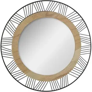 Comparateur de prix : Miroir - Atmosphera - Joe - Rond - Noir - D45 cm - Design Contemporain