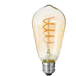 Ampoule led Larme ambre torsadé,D6,5cm E27 Atmosphera Créateur D'intérieur pas cher