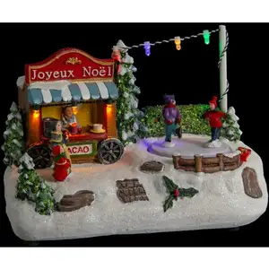 WEB2O Feeric Christmas Village - Kerstdorp - Schaatsverhuur - LED pas cher