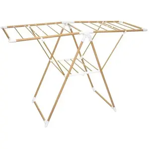 AC-DÉCO 5five - étendoir à linge pliant pont 13m "bara" effet bois