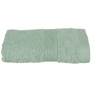 AC-DECO Serviette invité Essentiel coton vert 30x50cm - Atmosphera créateur d'intérieur pas cher