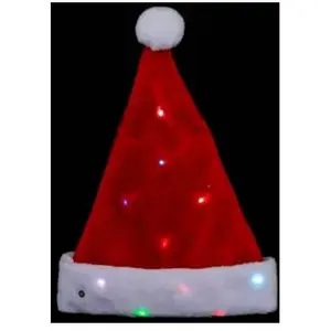 Feeric Christmas - Décoration de Noël Chapeau Adulte 10 Led multicolores Les incontournables Rouge pas cher