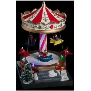 Feeric Lights & Christmas Kerstdorp draaiende zweefmolen - licht- muzi... pas cher