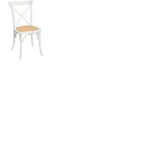 ATMOSPHERA Chaise bistrot en bois Isak - Blanc - Style vintage - Empilable pas cher