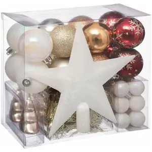 FEERIC LIGHTS & CHRISTMAS Boules de Noël Kit de 44 pièces pas cher