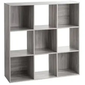 Comparateur de prix : Five - Étagère en bois 9 cases mix'n modul grise Gris