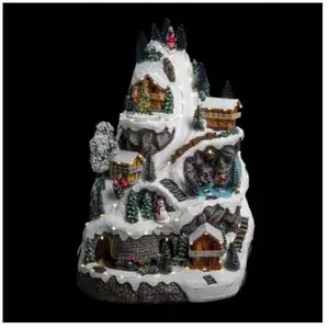 Village de Noël montagne animé/musical 75 LED + transfo Feeric lights & christmas pas cher
