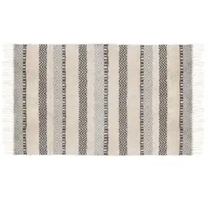 Tapis "Relief" en coton 90x150 cm - Modèle 1 - Atmosphera createur d'interieur pas cher