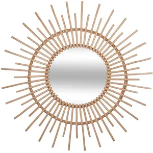 Atmosphera Créateur D'intérieur - Miroir Soleil rotin D76cm pas cher
