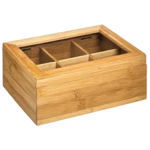 Boîte à thé 6 compartiments bambou - 5five pas cher