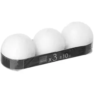 Bougie boule rustique Many blanc 88g Atmosphera Créateur D'intérieur pas cher