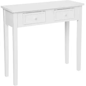 ATMOSPHERA Console 2 tiroirs "Charme" Blanc pas cher