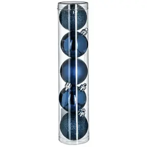 Fééric Lights and Christmas® Kerstballenset 15 stuks - 5 cm - Blauw - collectie 2022