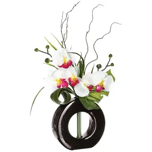 Vase orchidées artificielles vase céramique H44cm Atmosphera Créateur D'intérieurVendu parcdiscount