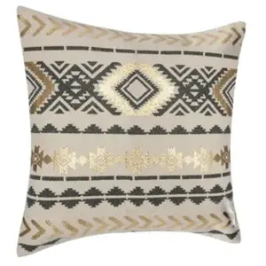 HOMEMAISON Housse de coussin Etnik gris 40x40cm - Atmosphera créateur d'intérieur pas cher