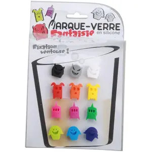 cmp 12 MARQUE-VERRES EN SILICONE pas cher