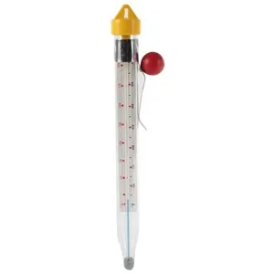 Lily cook KP5429 Thermomètre à Sucre INOX + Verre Blanc 10 x 2 x 10 cm pas cher