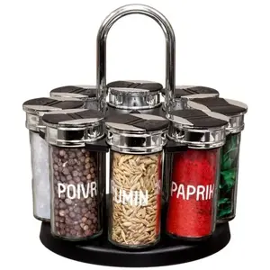 Carrousel A Epice Tournant 8 Pots Verre Cuisine pas cher