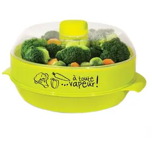 CMP Cook Concept Cuiseur vapeur pour four à micro-ondes, Couleur aléatoire, Gris/Rouge/Vert, 1,2 L, 22,36 x 22,36 x 16,78 cm pas cher