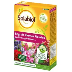Comparateur de prix : Solabiol SOGERY750 Engrais Geraniums Et Plantes Fleuries 750 G, Incolore