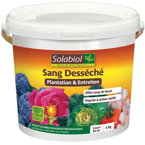 SBM - solabiol SOSANG4 Sang Déséché 4kg Engrais Stimule La Croissance