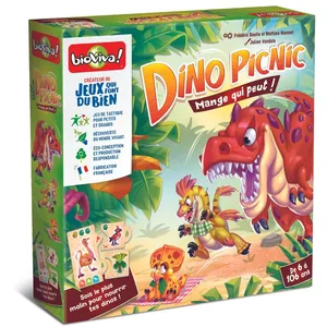 BIOVIVA DINO PICNIC - MANGE QUI PEUT - COLLECTION SOCIÉTÉ - JEU ENFANT pas cher