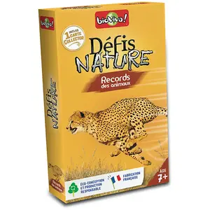 Jeu de cartes Bioviva Défis Nature Records des animaux pas cher