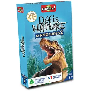 Jeu de cartes Bioviva Défis Nature Dinosaures 2 version 2022 pas cher